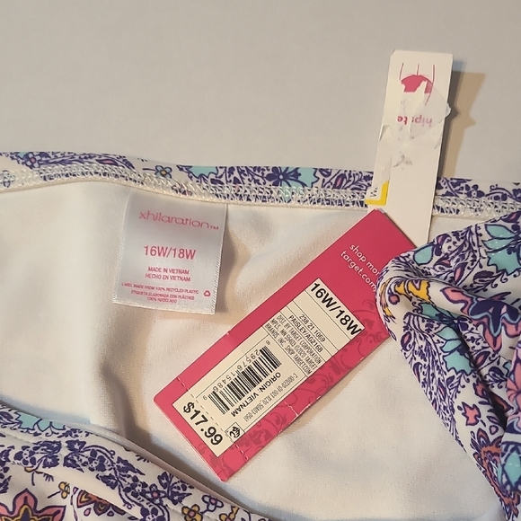 Xhilaration Womens Floral Pattern Bikini Bottom NWT 16W/18W - Picture 3 of 8